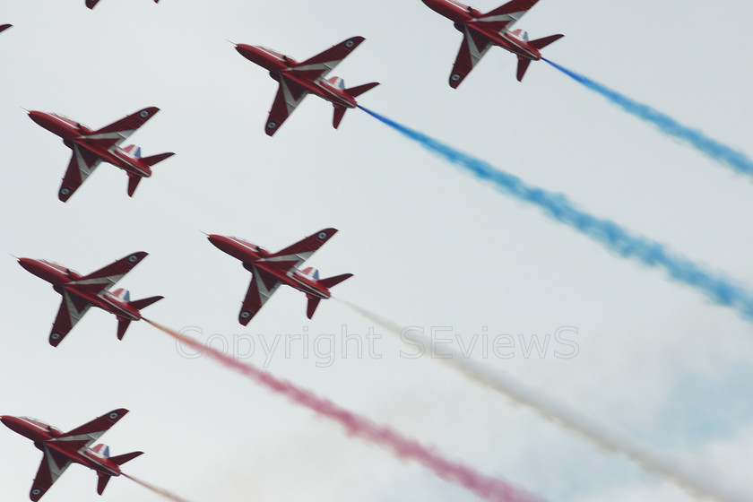 Red Arrows 02758 
 Red Arrows in action 
 Keywords: Red Arrows, Farnborough airshow, July 2010