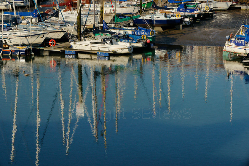 Arun River Reflections DSC7256 
 SONY DSC 
 Keywords: Sea, Seaside, Boat, mast, reflections, River Arun, Littlehamton, West Sussex, Arun Yacht Club