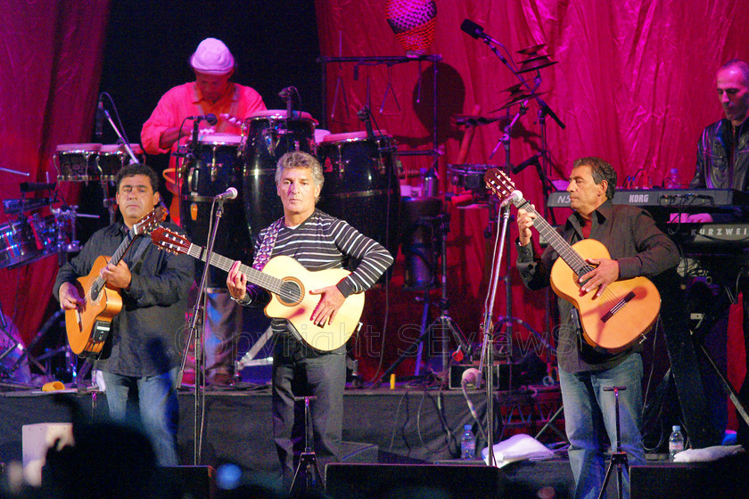 Gipsy Kings04749 
 Gipsy Kings in open air concert, 12th July 2008 at Audley End House, Saffron Walden in Essex, UK 
 Keywords: Gipsy Kings, concert, 12th July 2008, open air, Audley End House, Saffron Walden, Essex, UK