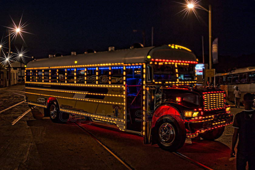 Diablo Rojo1180 
 Keywords: Diablo Rojo Bus, colourful exterior lights, Panama