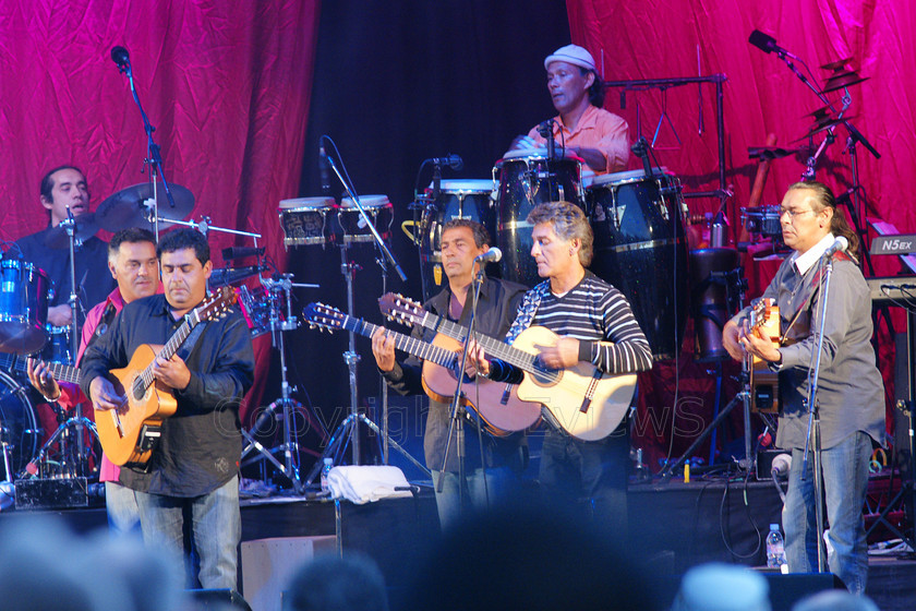 Gipsy Kings04531 
 Gipsy Kings in open air concert, 12th July 2008 at Audley End House, Saffron Walden in Essex, UK 
 Keywords: Gipsy Kings, concert, 12th July 2008, open air, Audley End House, Saffron Walden, Essex, UK