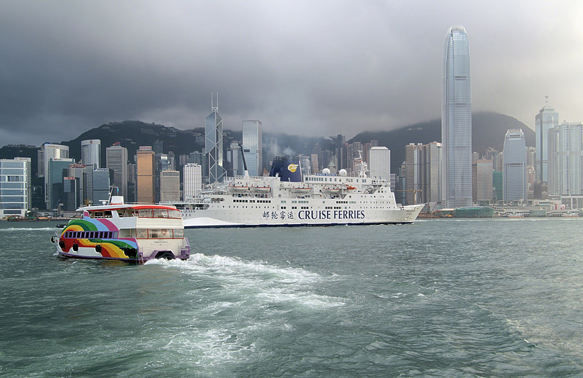 boat00065 copy 
 KONICA MINOLTA DIGITAL CAMERA 
 Keywords: Hong Kong, passenger ferry, ferry, boat, high rise buildings