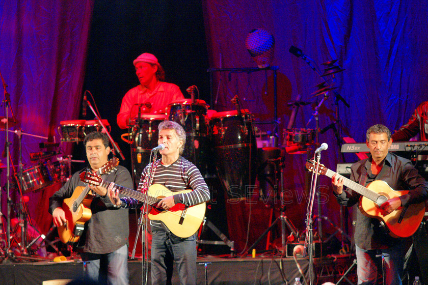 Gipsy Kings04743 
 Gipsy Kings in open air concert, 12th July 2008 at Audley End House, Saffron Walden in Essex, UK 
 Keywords: Gipsy Kings, concert, 12th July 2008, open air, Audley End House, Saffron Walden, Essex, UK